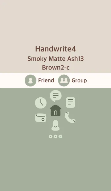 [LINE着せ替え] 手書き4 スモーキーM-Ash13 ブラウン2-cの画像1