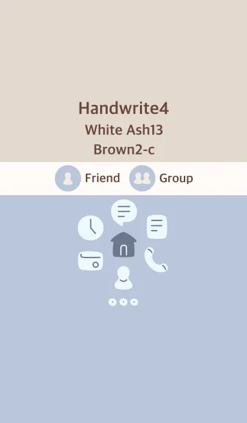 [LINE着せ替え] 手書き4 ホワイトアッシュ13 ブラウン2-cの画像1