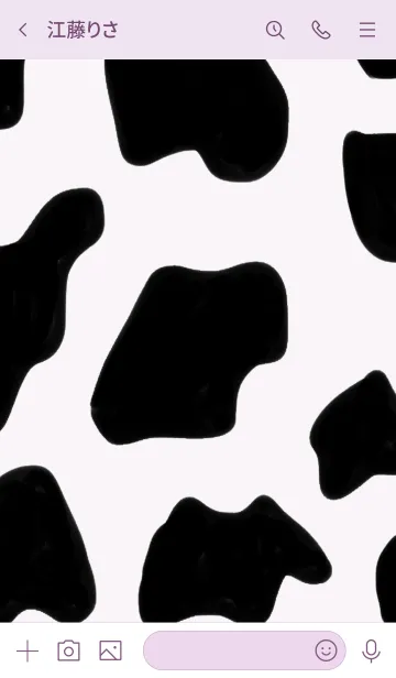 [LINE着せ替え] 牛柄の着せ替えの画像3