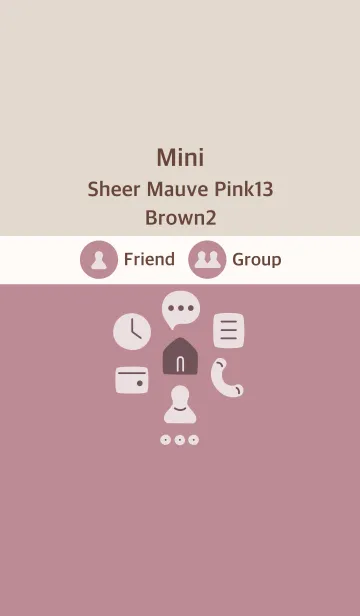 [LINE着せ替え] ミニ シアーM ピンク13 ブラウン2の画像1