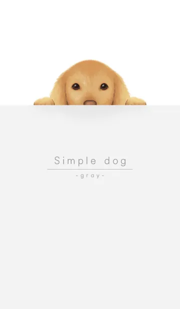 [LINE着せ替え] 犬とシンプル グレーの画像1