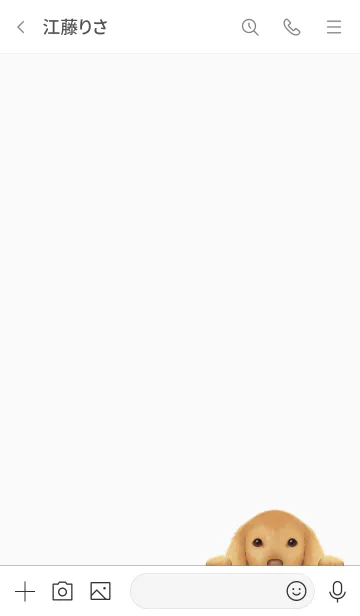 [LINE着せ替え] 犬とシンプル グレーの画像3