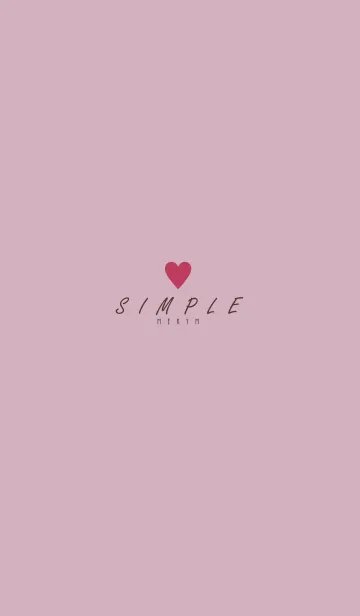 [LINE着せ替え] DUSKY PINK BROWN SIMPLE HEART 5の画像1