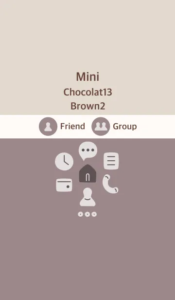 [LINE着せ替え] ミニ ショコラ13 ブラウン2の画像1