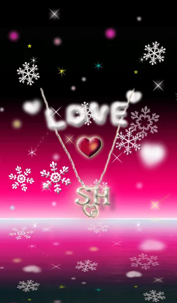 [LINE着せ替え] イニシャル S&H(ピンク3)の画像1