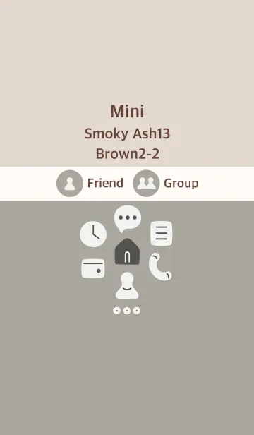 [LINE着せ替え] ミニ スモーキーアッシュ13 ブラウン2-2の画像1