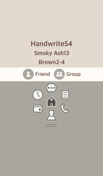 [LINE着せ替え] 手書き54 スモーキーash13 ブラウン2-4の画像1