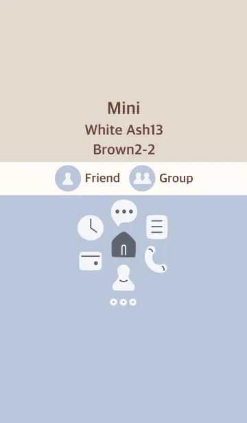 [LINE着せ替え] 手書き5 ホワイトアッシュ13 ブラウン2-2の画像1