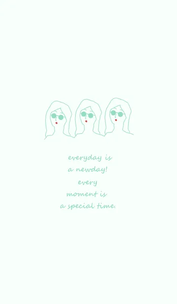 [LINE着せ替え] everyday is a newday (mintgreen)の画像1