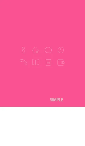 [LINE着せ替え] 大人シンプル/ピンクホワイトスの画像1