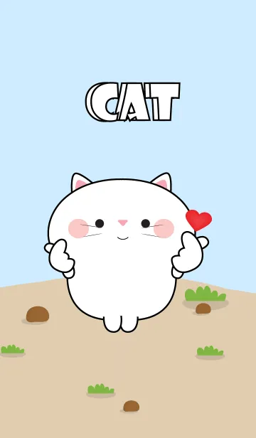 [LINE着せ替え] Emotions Cute White Cat Theme (JP)の画像1