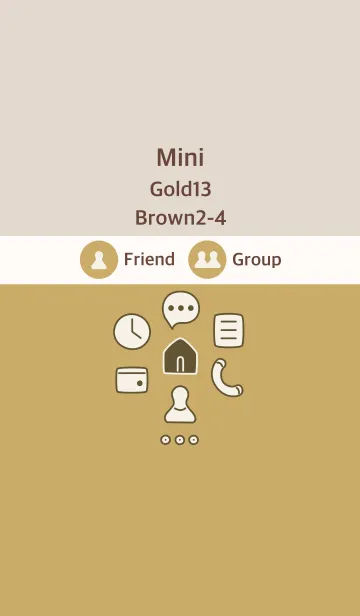 [LINE着せ替え] 手書き5 ゴールド13 ブラウン2-4の画像1