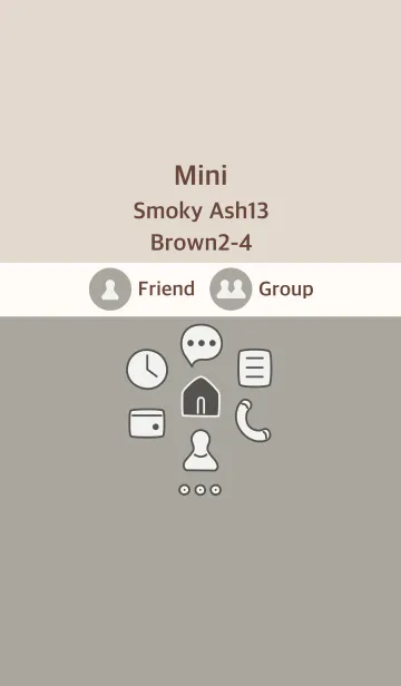 [LINE着せ替え] 手書き5 スモーキーアッシュ13 ブラウン2-4の画像1