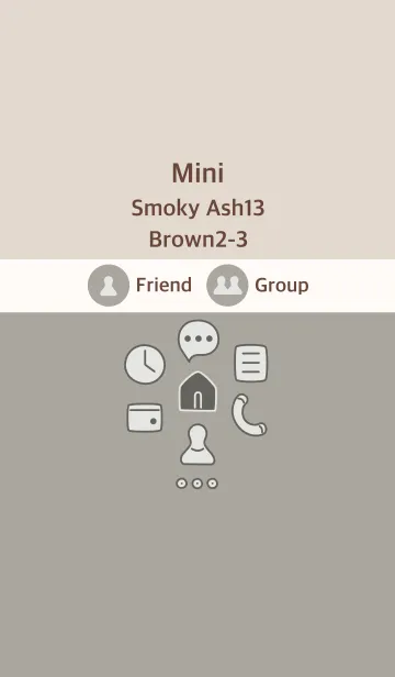[LINE着せ替え] 手書き5 スモーキーアッシュ13 ブラウン2-3の画像1