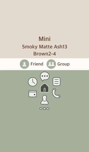 [LINE着せ替え] 手書き5 スモーキーM-Ash13 ブラウン2-4の画像1