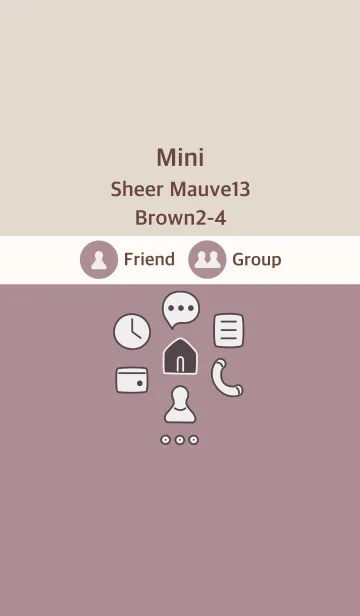 [LINE着せ替え] 手書き5 シアーモーヴ13 ブラウン2-4の画像1