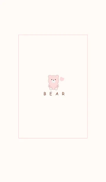 [LINE着せ替え] SIMPLE BEAR Baby Pink.の画像1