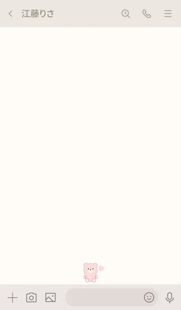 [LINE着せ替え] SIMPLE BEAR Baby Pink.の画像3