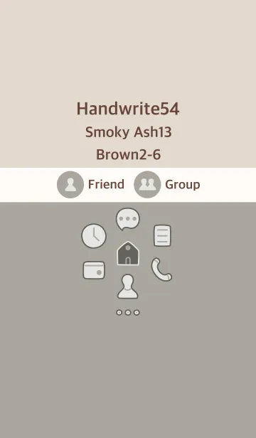 [LINE着せ替え] 手書き54 スモーキーash13 ブラウン2-6の画像1