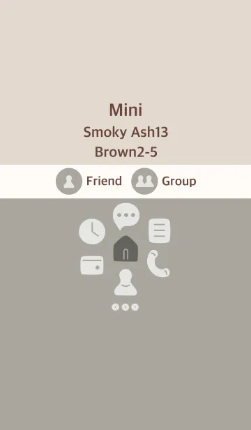 [LINE着せ替え] 手書き5 スモーキーアッシュ13 ブラウン2-5の画像1