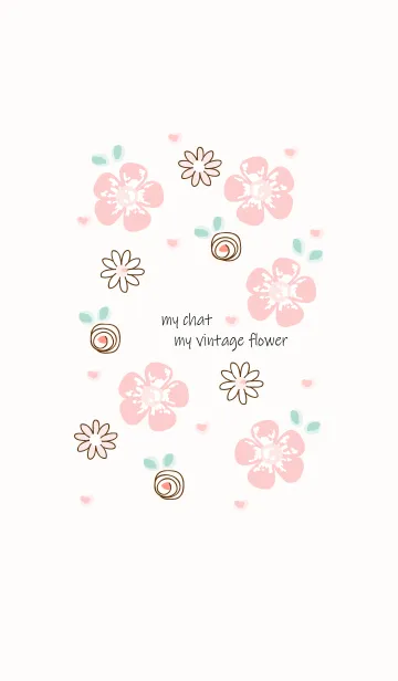 [LINE着せ替え] My chat my vintage flower 33の画像1