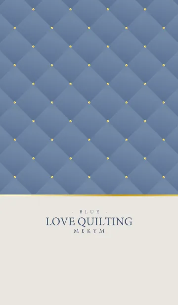 [LINE着せ替え] LOVE QUILTING -DUSKY BLUE- 19の画像1