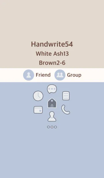 [LINE着せ替え] 手書き54 ホワイトアッシュ13 ブラウン2-6の画像1
