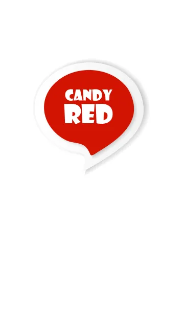 [LINE着せ替え] Candy Red Button In White V.3 (JP)の画像1