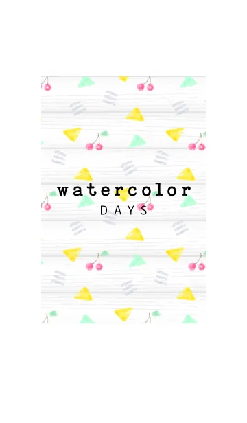 [LINE着せ替え] Watercolor days 01 woodの画像1