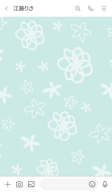 [LINE着せ替え] 白い花が舞う ライトブルー5の画像3