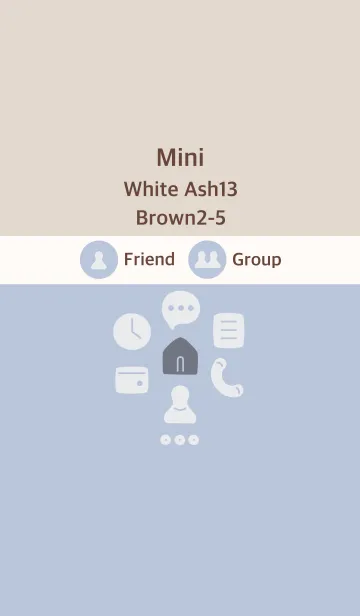 [LINE着せ替え] 手書き5 ホワイトアッシュ13 ブラウン2-5の画像1
