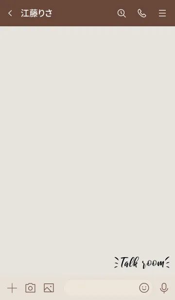 [LINE着せ替え] ベージュとカーキ : タイポグラフィーの画像3