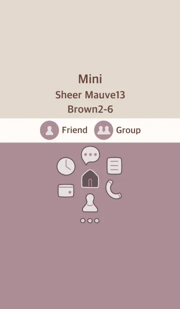 [LINE着せ替え] 手書き5 シアーモーヴ13 ブラウン2-6の画像1