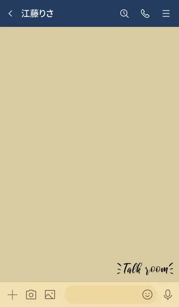 [LINE着せ替え] ベージュとネイビー : タイポグラフィーの画像3