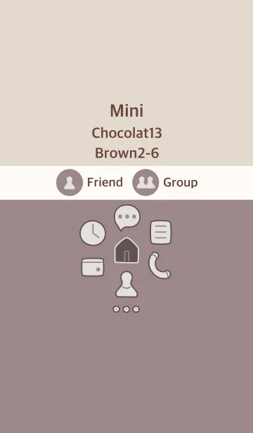 [LINE着せ替え] 手書き5 ショコラ13 ブラウン2-6の画像1