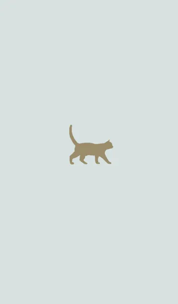 [LINE着せ替え] シンプルなネコ（堤防の灰色猫）の画像1
