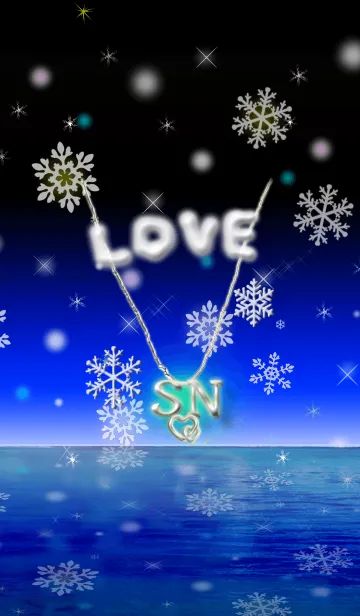 [LINE着せ替え] イニシャル S&N(ブルー3)の画像1