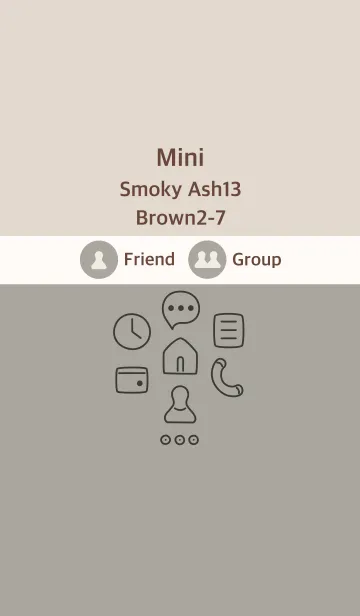 [LINE着せ替え] 手書き5 スモーキーアッシュ13 ブラウン2-7の画像1