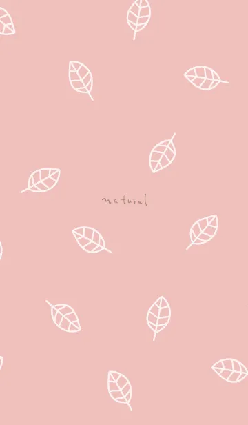 [LINE着せ替え] 白い葉っぱ ピンク5の画像1