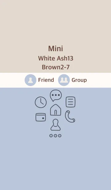 [LINE着せ替え] 手書き5 ホワイトアッシュ13 ブラウン2-7の画像1