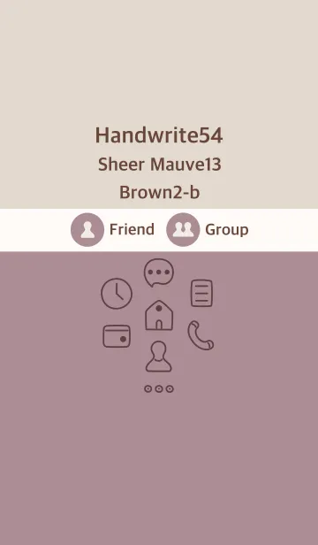 [LINE着せ替え] 手書き54 シアーモーヴ13 ブラウン2-bの画像1