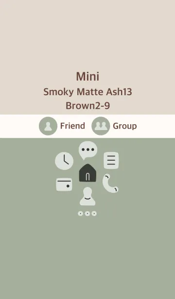 [LINE着せ替え] 手書き5 スモーキーM-Ash13 ブラウン2-9の画像1