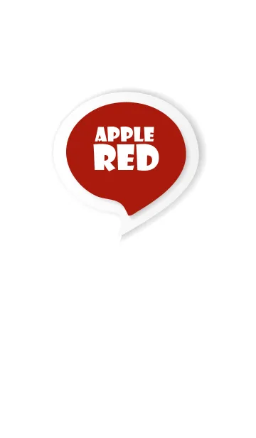 [LINE着せ替え] Apple Red Button In White V.3 (JP)の画像1