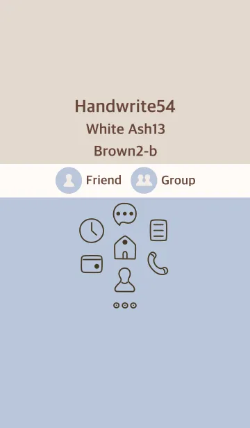 [LINE着せ替え] 手書き54 ホワイトアッシュ13 ブラウン2-bの画像1