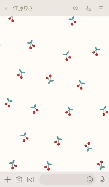 [LINE着せ替え] さくらんぼ(韓国語) -ivory pink-の画像3