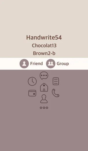 [LINE着せ替え] 手書き54 ショコラ13 ブラウン2-bの画像1
