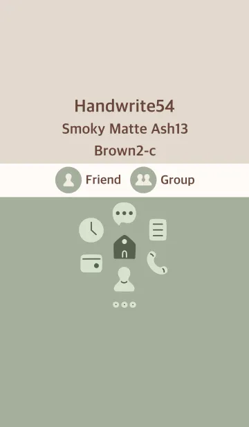 [LINE着せ替え] 手書き54 スモーキーM ash13 ブラウン2-cの画像1