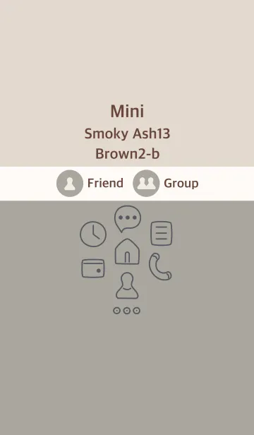 [LINE着せ替え] 手書き5 スモーキーアッシュ13 ブラウン2-bの画像1