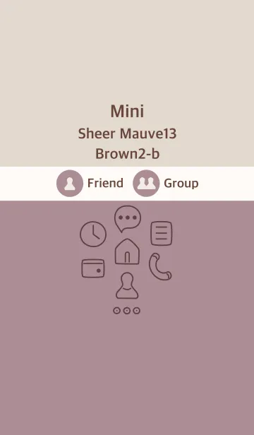 [LINE着せ替え] 手書き5 シアーモーヴ13 ブラウン2-bの画像1