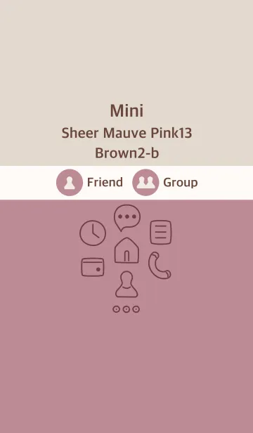 [LINE着せ替え] 手書き5 シアーM ピンク13 ブラウン2-bの画像1